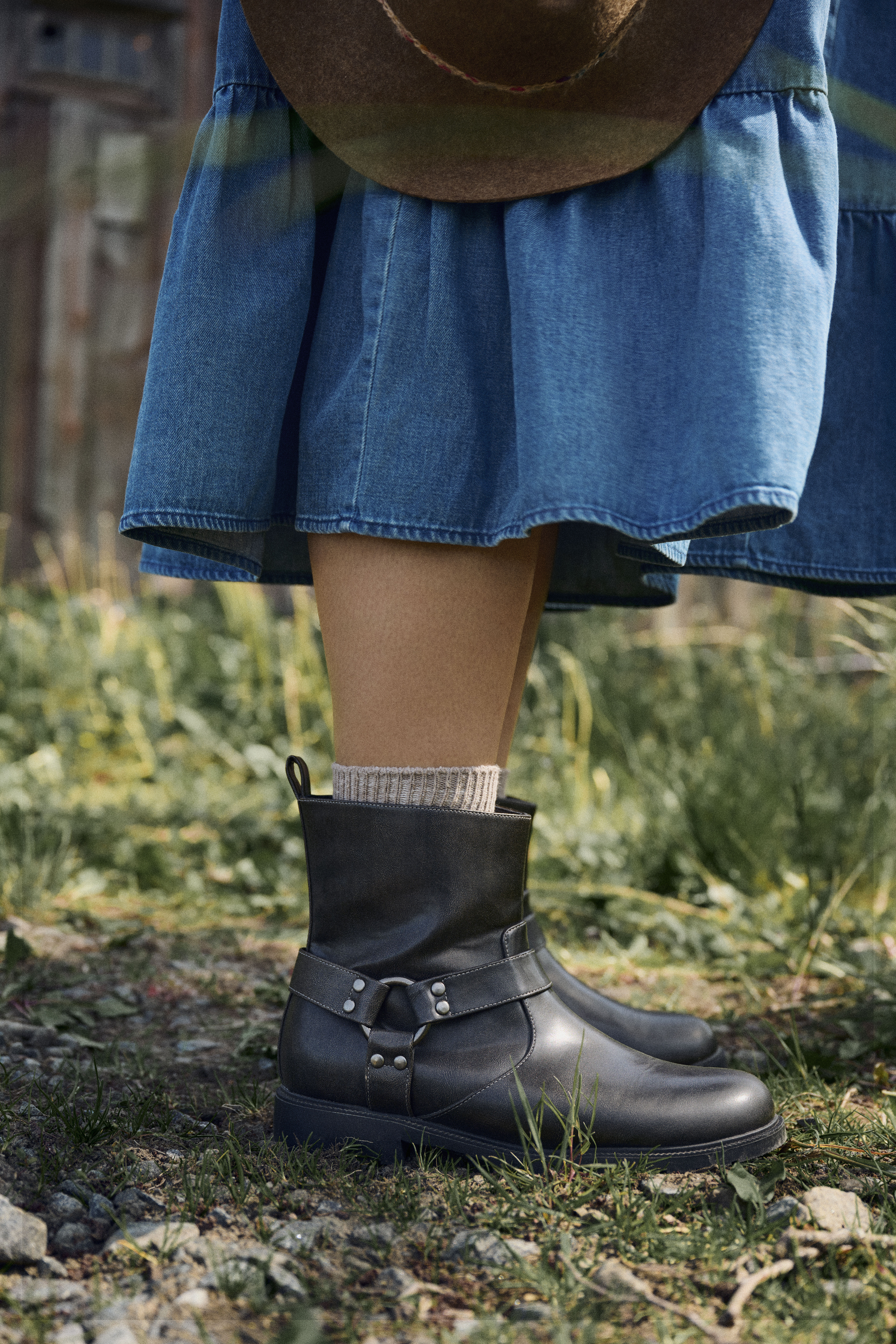 Zizzi Denim midi dress, , Model