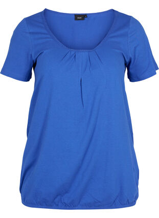 Katoenen t-shirt met korte mouwen, Dazzling Blue, Packshot image number 0