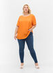 Viscose top met korte mouwen, Orange Peel, Model image number 2