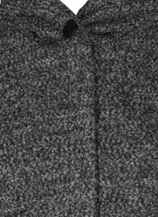 Lange jas met capuchon en wol, Dark G. mlg, Packshot image number 2