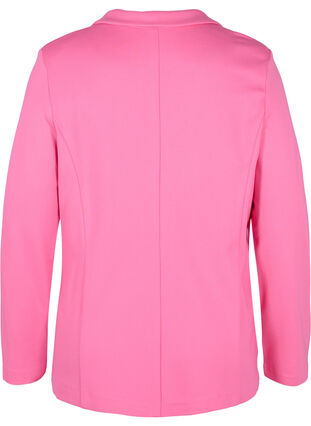Basic blazer met knoop en sierzakken, Azalea Pink, Packshot image number 1