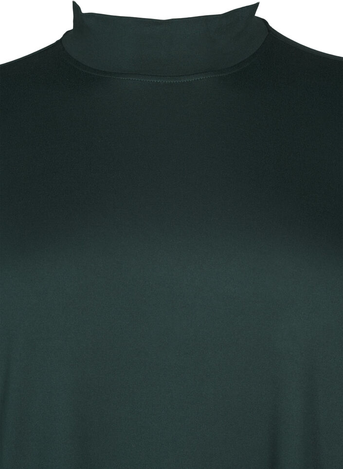 FLASH - Jurk met lange mouwen en col, Groen, Packshot image number 2