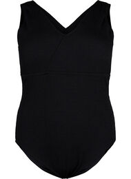 Badpak met crêpestructuur en wikkeleffect, Black