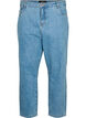 Geknipte Mille jeans met hoge taille, Light blue denim, Packshot image number 0