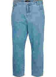 Cropped Gemma jeans met hoge taille, Light blue denim