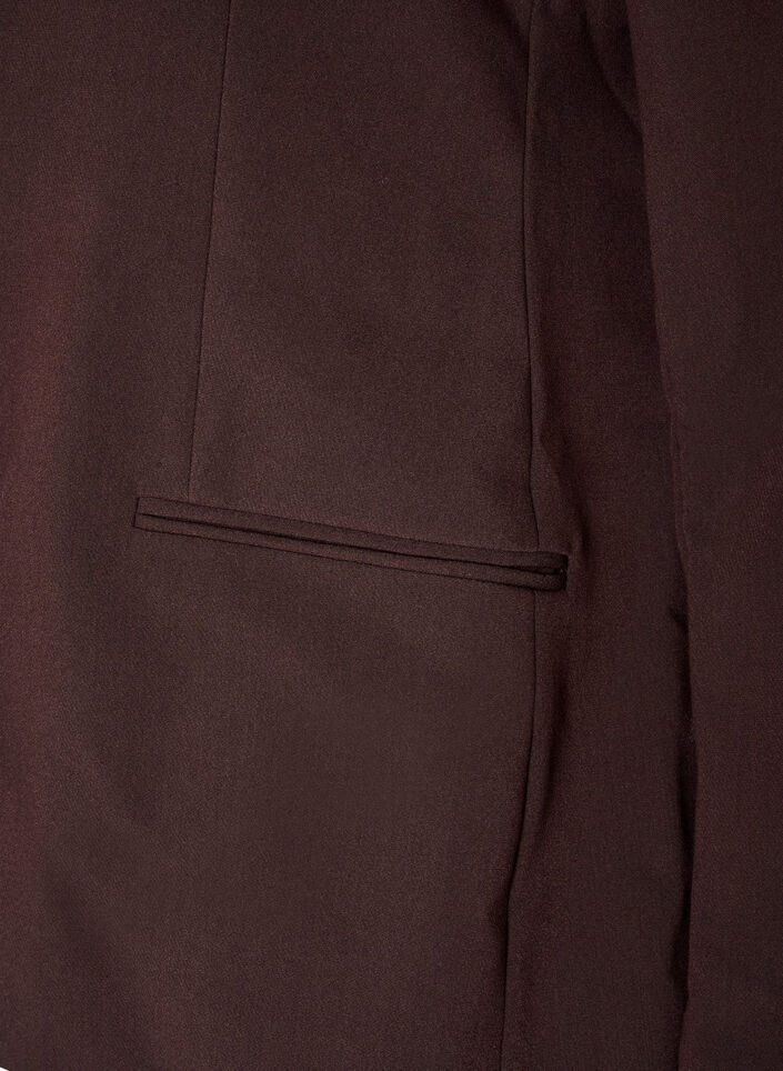 Klassieke blazer met een enkele knoopsluiting, Bruin, Packshot image number 3