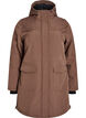 Waterafstotende softshell-jas met gewatteerde voering, Bruin, Packshot image number 0