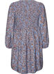 Viscose jurk met smock en een all-over patroon, Blauw, Packshot image number 1