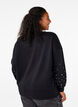 Sweatshirt met kralen, Black, Model image number 1