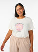 T-shirt met print, Vanille, Model image number 0