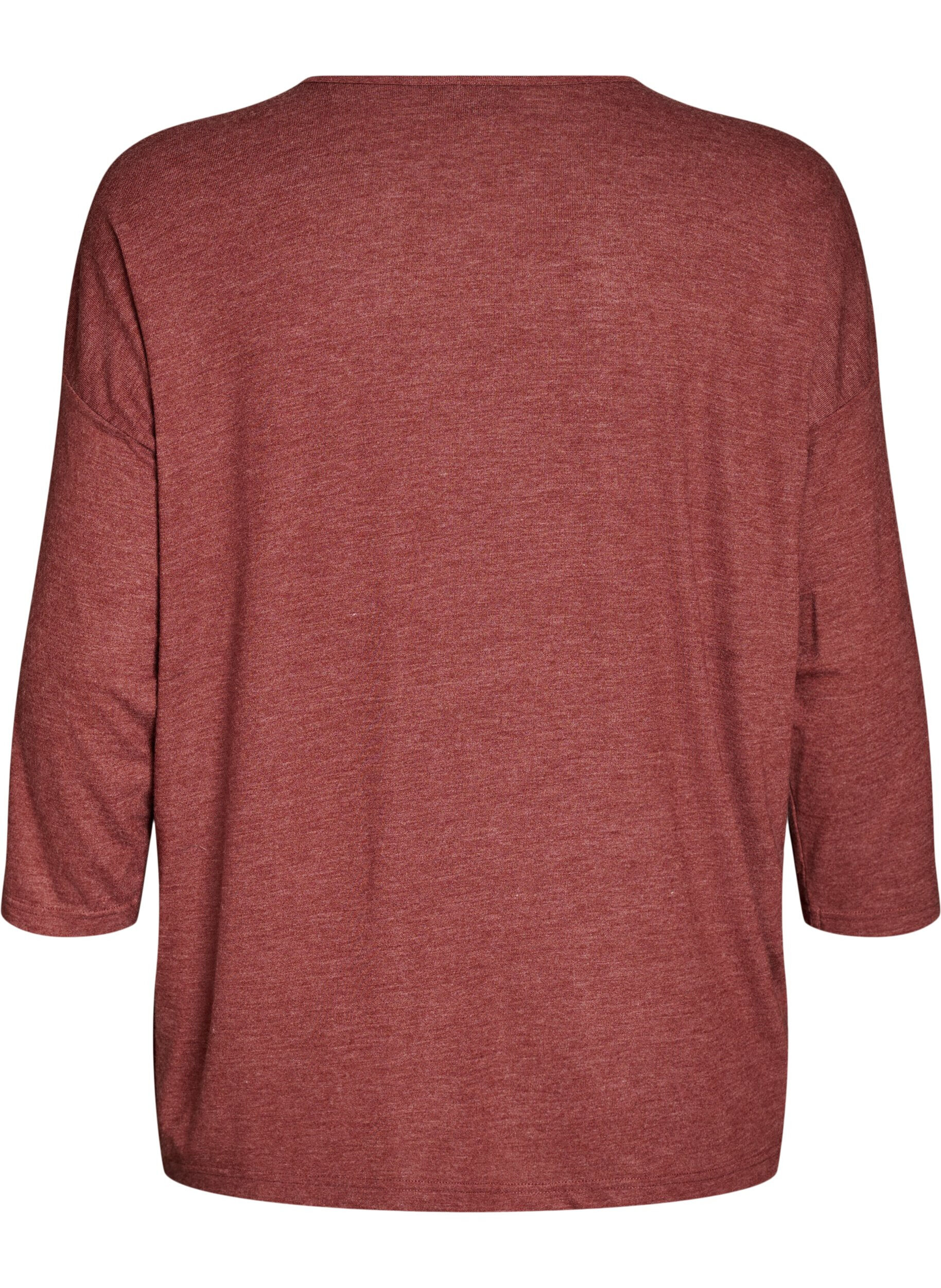 Zizzi Jersey blouse met 3/4 mouwen, Rood, Packshot image number 1