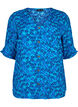 Viscose blouse met knopen, Blue Small Flower, Packshot image number 0