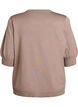 Gebreide blouse met korte mouwen en kleine strikken, Beige, Packshot image number 1