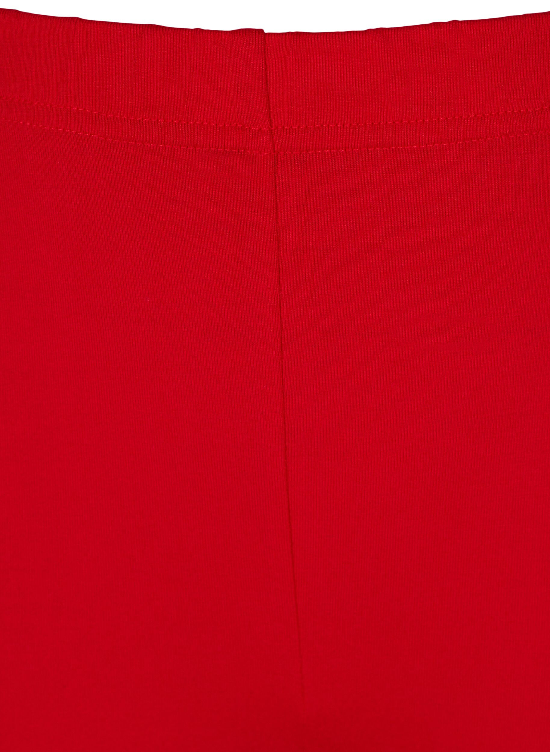 Zizzi Basic 3/4 legging, Tango Red, Packshot image number 2