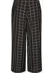 Geruite broek met wijde pijpen, Zwart, Packshot image number 1