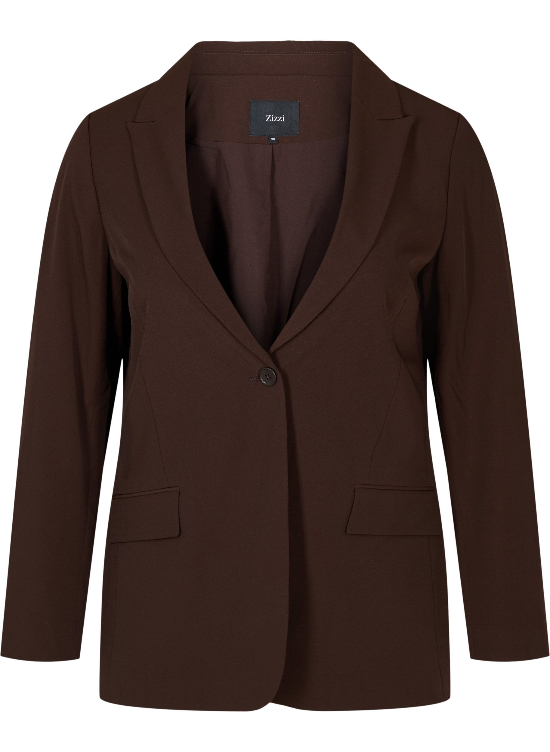 Zizzi Klassieke blazer met zakken, Java, Packshot image number 0