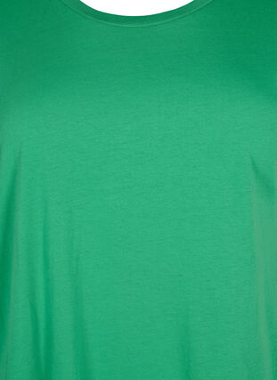 T-shirt met korte mouwen van katoenmix, Kelly Green, Packshot image number 2