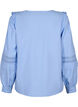 Blouse met ruffels en veters, Blauw, Packshot image number 1