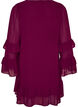 Korte jurk met transparante ruchesmouwen, Paars, Packshot image number 1