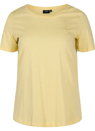 Katoenen t-shirt met print, Pale Banana Shine, Packshot image number 0
