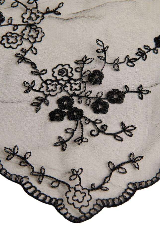 Driehoekige kanten sjaal, Zwart, Packshot image number 2