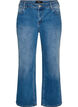 Straight jeans met een licht versleten look, Blauw, Packshot image number 0