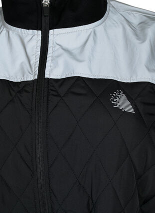Reflecterende sportjas met verstelbare taille, Black w. Reflex, Packshot image number 2