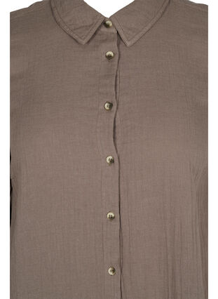 Lange katoenen blouse met een klassieke kraag, Falcon, Packshot image number 2