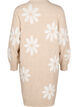 Lange cardigan met bloemen breisel, Simply Taupe Comb, Packshot image number 1