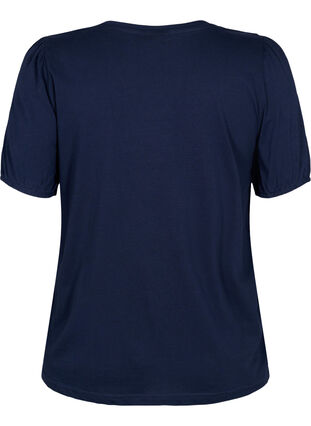 Katoenen t-shirt met 2/4 mouwen, Navy Blazer, Packshot image number 1