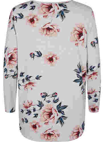 Bloemen blouse met lange mouwen, LGM w Rose Flower, Packshot image number 1