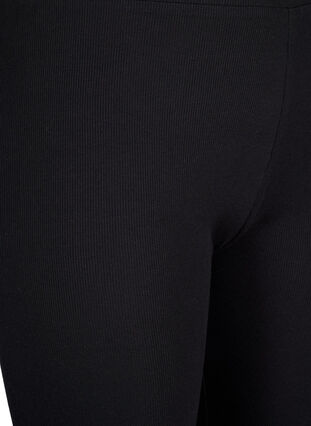 Strakke geribde broek, Black, Packshot image number 2
