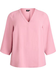 Blouse met 3/4 mouwen, Roze
