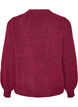 Vest in zacht breisel met goudkleurige knopen, Rood, Packshot image number 1