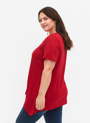 Katoenen t-shirt met korte mouwen, Barbados Cherry BLES, Model image number 1