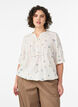 Blouse met print en 1/2 mouwen, Vanille, Model image number 0