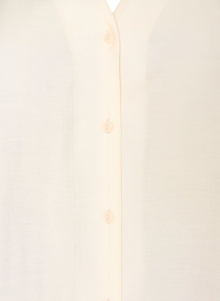 Blouse met ellebooglange mouwen en bloemenaccenten, Beige, Packshot image number 2