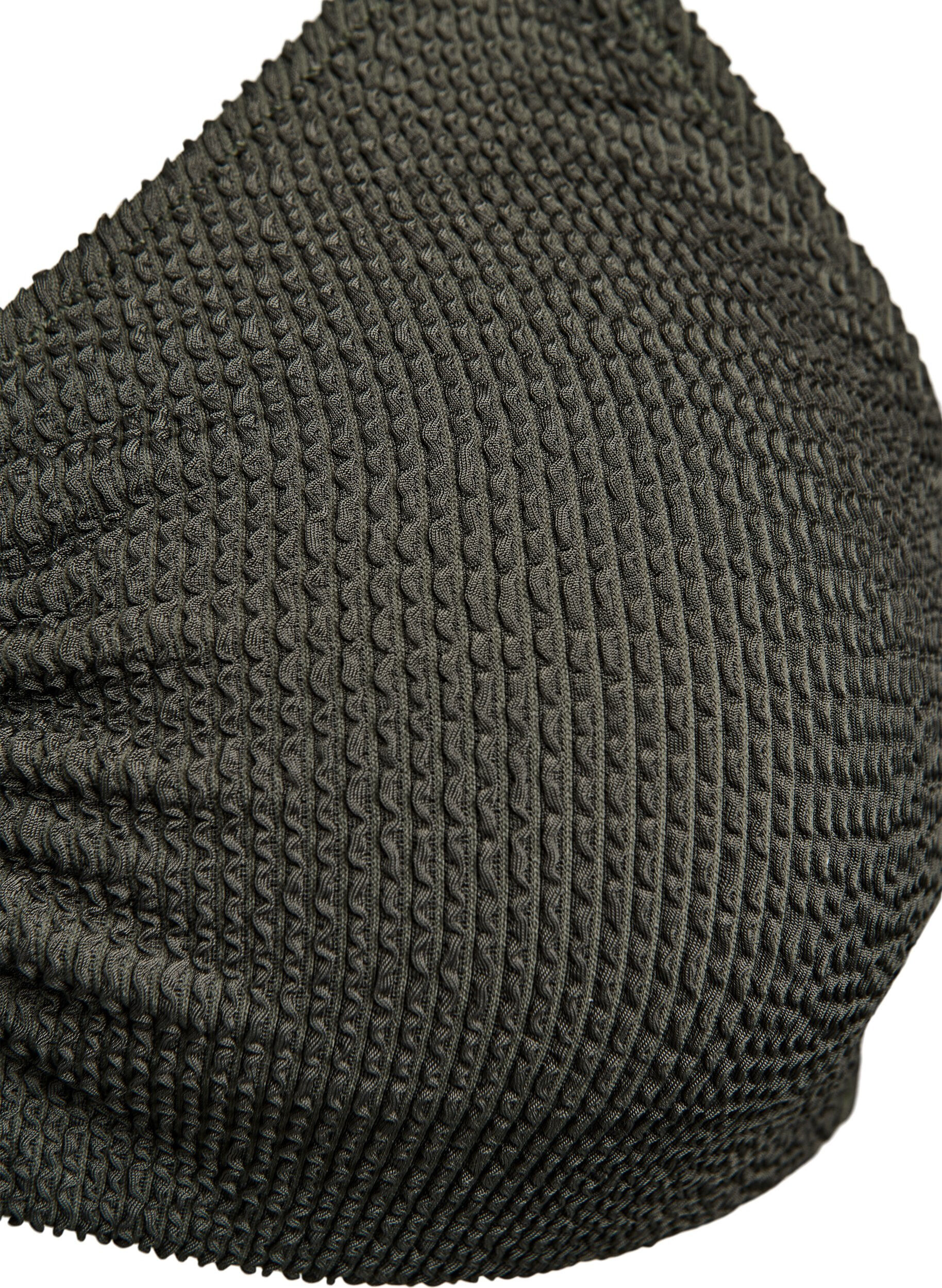 Zizzi Bikinitop met textuur en een elegant detail, Groen, Packshot image number 2