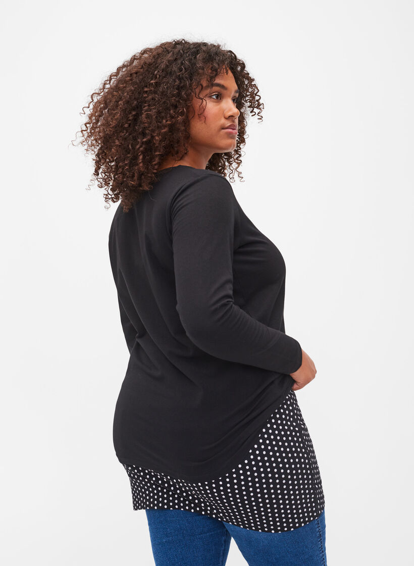 2-pack tops verlenger, Black/Black Dot, Model image number 1