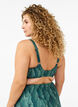 Gewatteerde bikinitop met print, Groen, Model image number 2