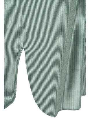Gestreepte blouse jurk in katoen, Green Stripe, Packshot image number 3