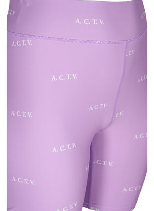 Sport shorts met print, A.Violet w. Text, Packshot image number 2