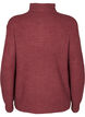 Gebreide trui met hoge hals en rits, Rood, Packshot image number 1