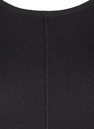 Gebreide jurk met lange mouwen en a-lijn, Black, Packshot image number 2