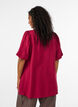 Tunic met ballonnenmouwen en een V-hals, Rood, Model image number 2
