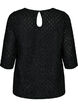 Blouse met motief, 3/4 mouwen en glitter, Black, Packshot image number 1