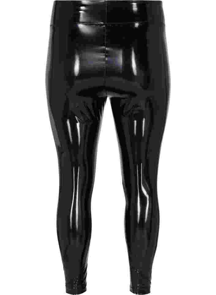 Wet look leggings, Black Shiny, Packshot image number 1