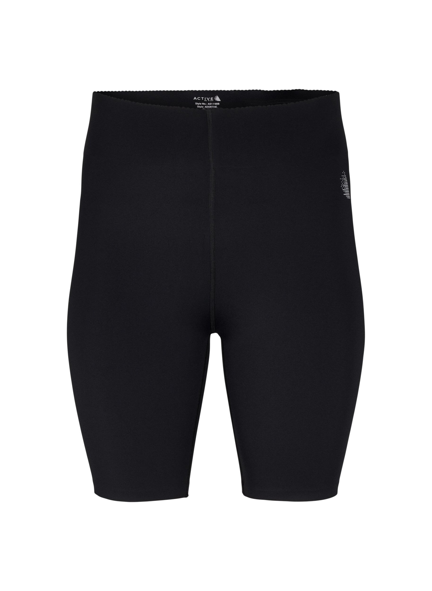 Zizzi Nauwsluitende training shorts met zak, Black, Packshot image number 0