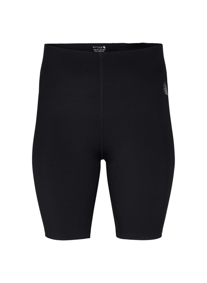 Nauwsluitende training shorts met zak, Black, Packshot image number 0