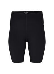 Nauwsluitende training shorts met zak, Black, Packshot